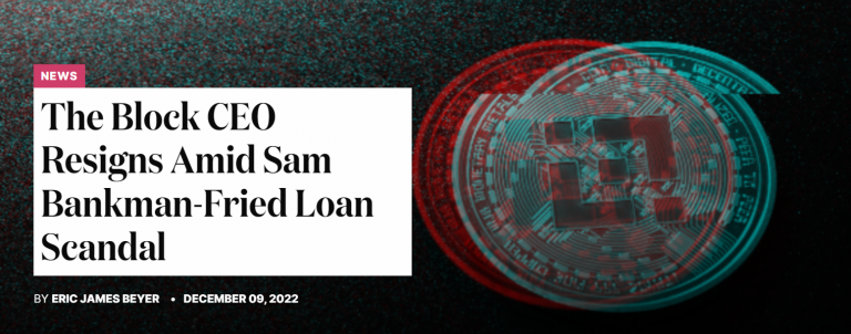 The Block CEO Resigns Amid Sam Bankman-Fried Loan Scandal