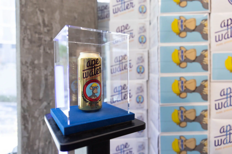 Ape Beverages Drop Ape Water at Metaverse Boutique ARTCADE